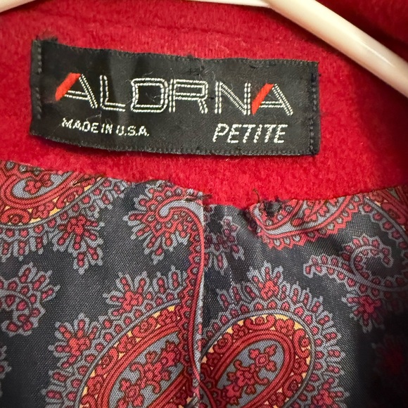 Vintage Alorna red Pure Wool Full Length Winter Coat - Picture 3 of 12